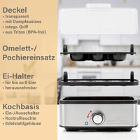Profi Cook PC-EK 1275 PC-EK 1275 Eierkocher Edelstahl Profi Cook PC-EK 1275 PC-EK 1275 Eierkocher Edelstahl
