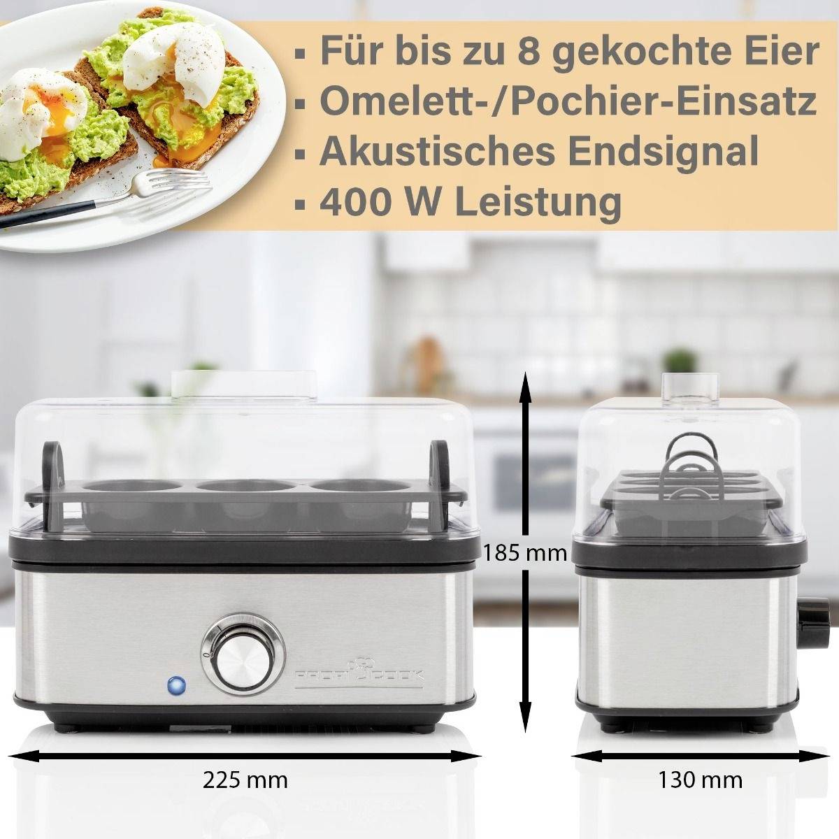 Profi Cook PC-EK 1275 PC-EK 1275 Eierkocher Edelstahl