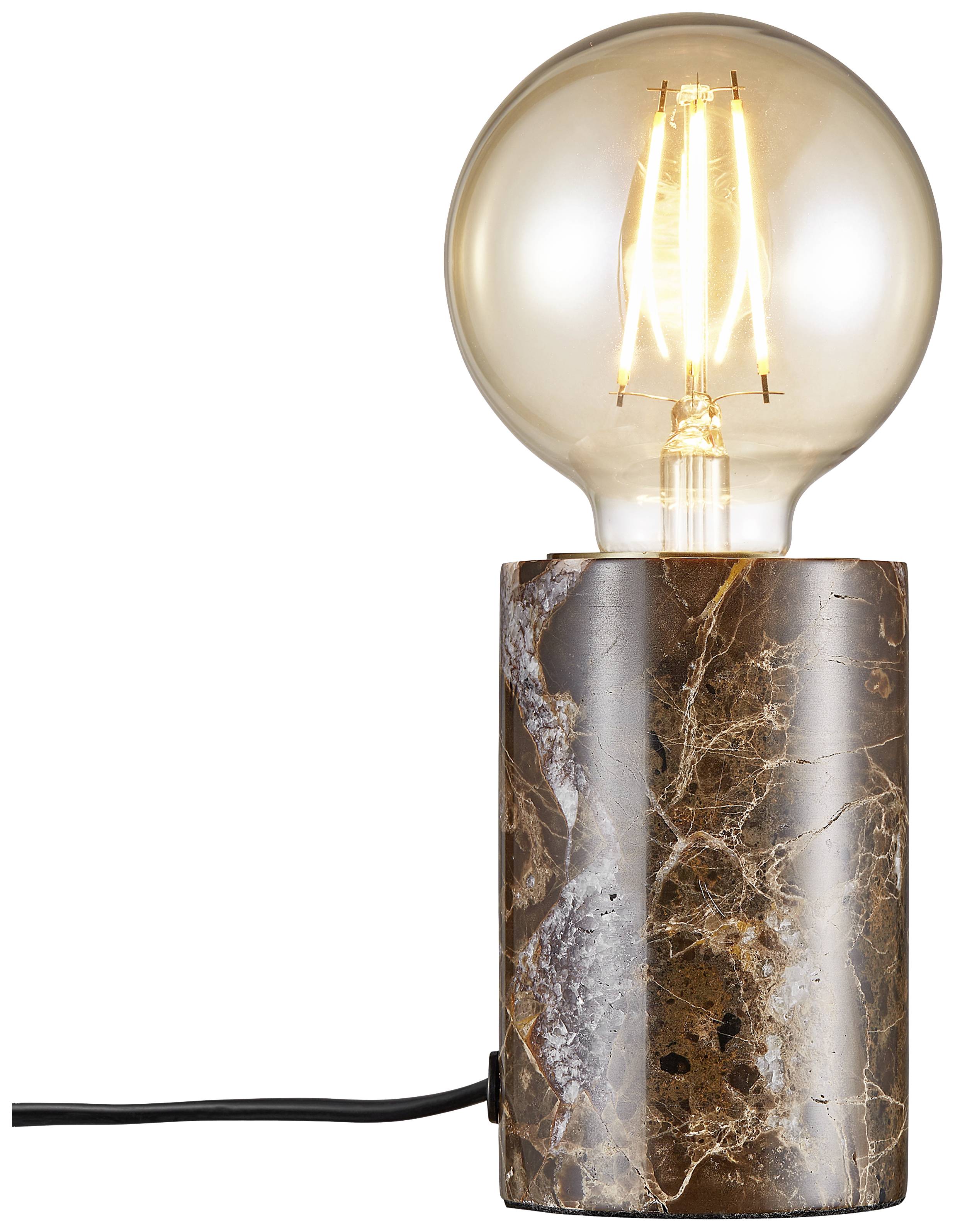 Nordlux Siv Marble 45875018 Tischlampe E27 Braun