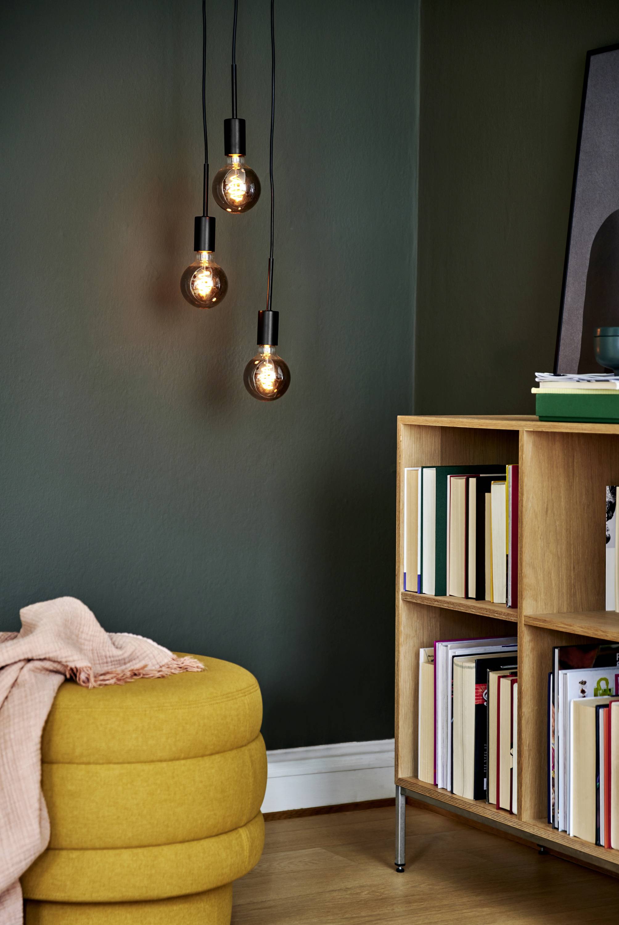 Nordlux Paco 3-Spot 2112063003 Pendelleuchte E27 Schwarz