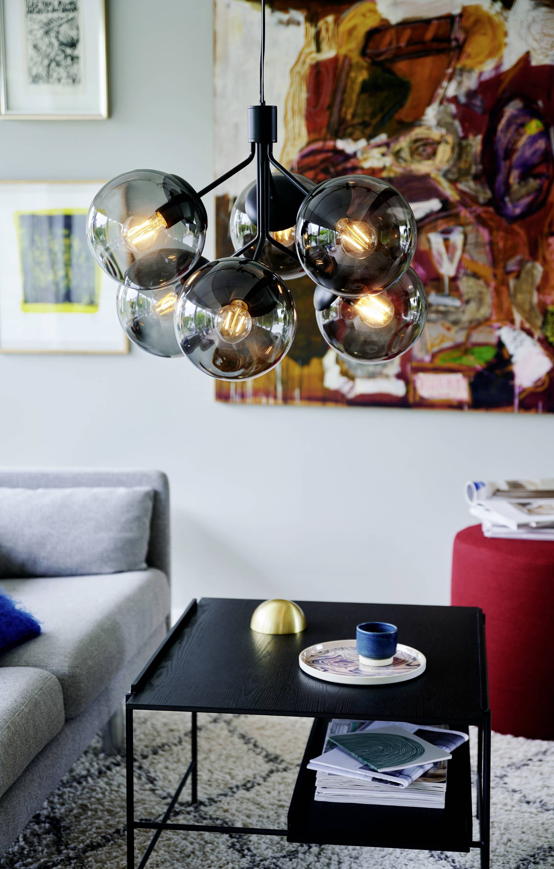 Nordlux Ivona 6-Spot 2112163003 Pendelleuchte E27 Schwarz