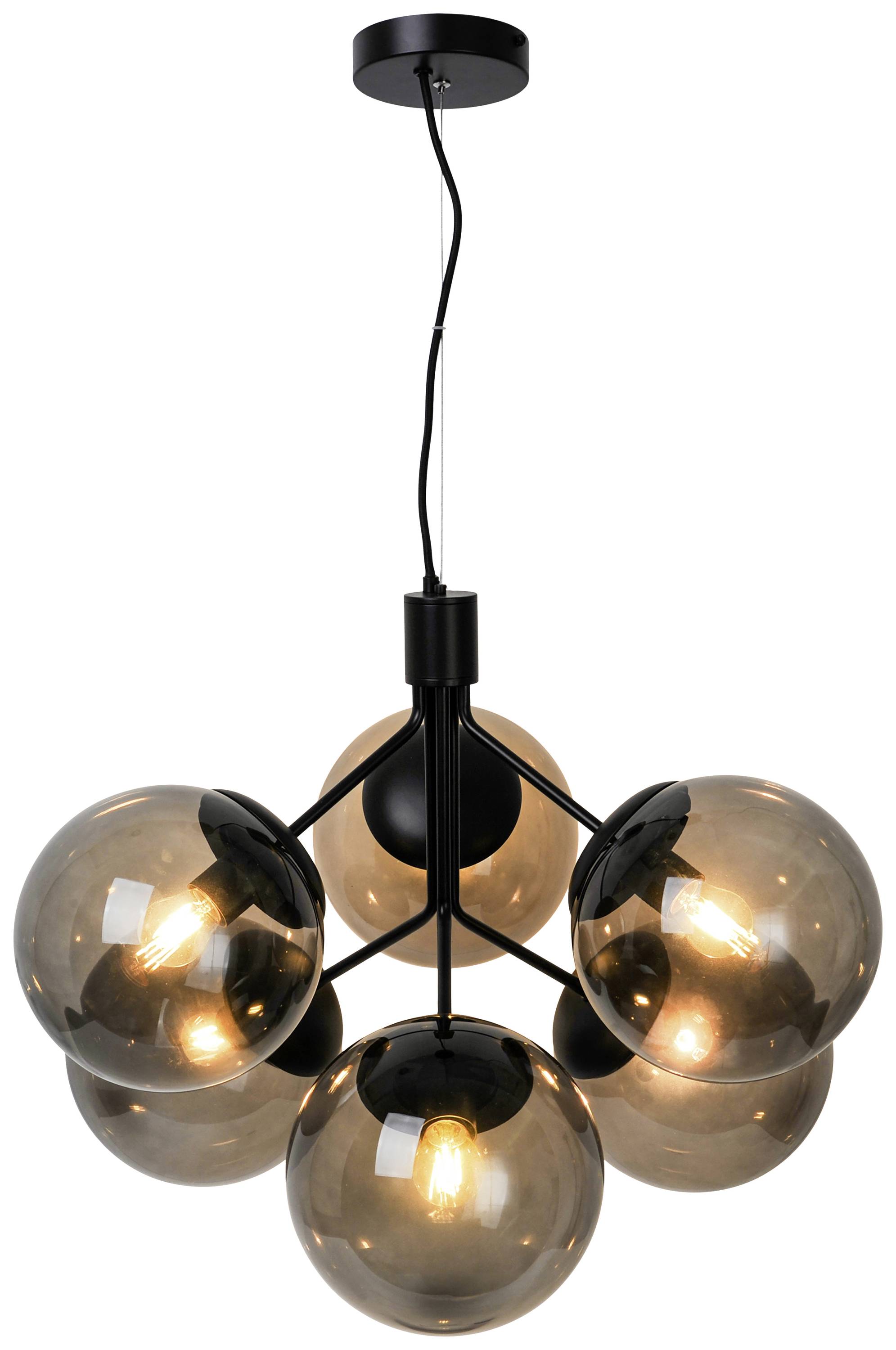 Nordlux Ivona 6-Spot 2112163003 Pendelleuchte E27 Schwarz