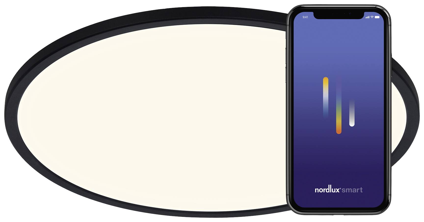 Nordlux 2015136103 Oja Smart 42 LED-Deckenleuchte LED-Modul 20.00W Schwarz