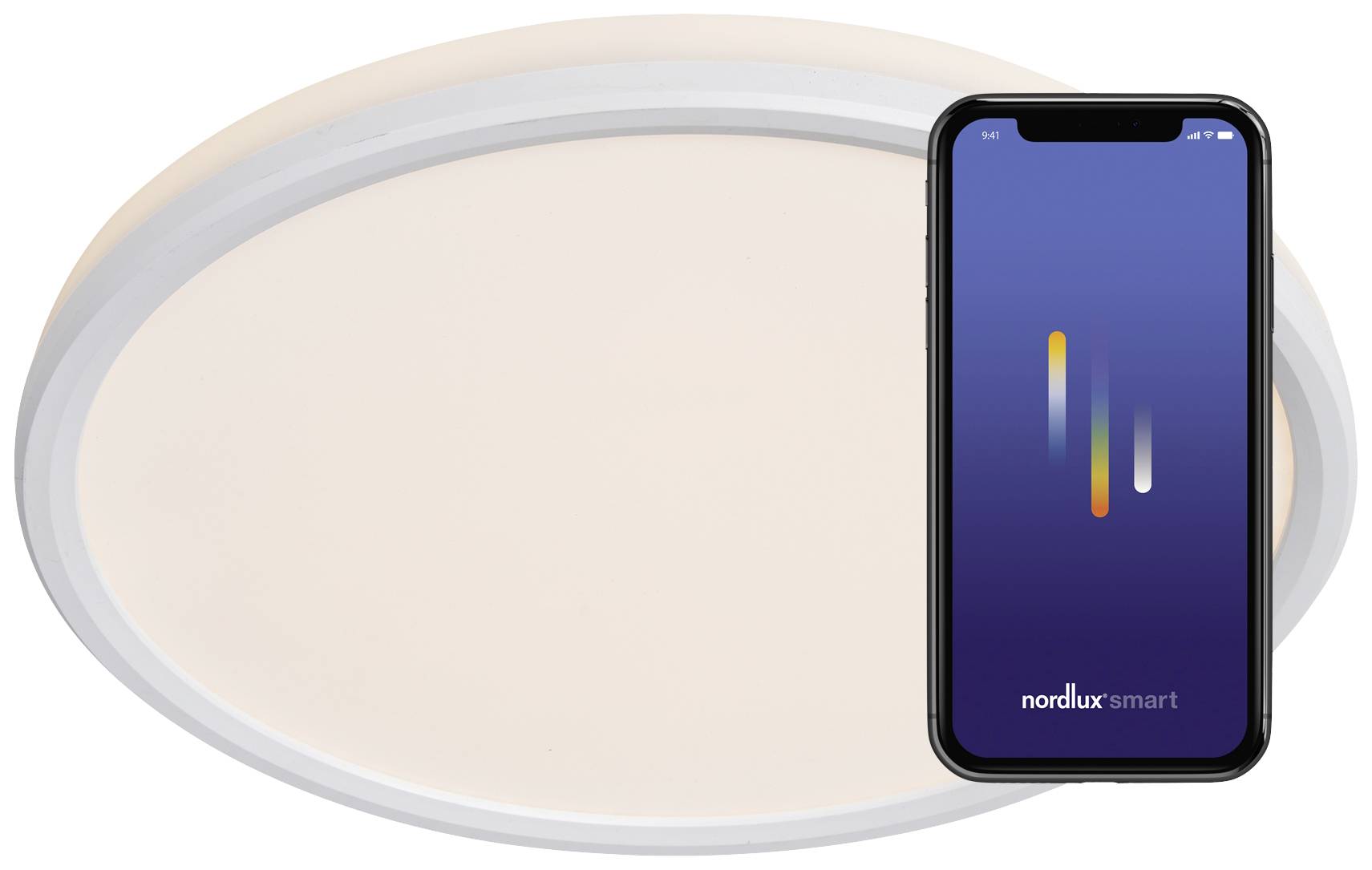 Nordlux 2110826101 Liva Smart Colour LED-Deckenleuchte LED-Modul 21.00W Weiß