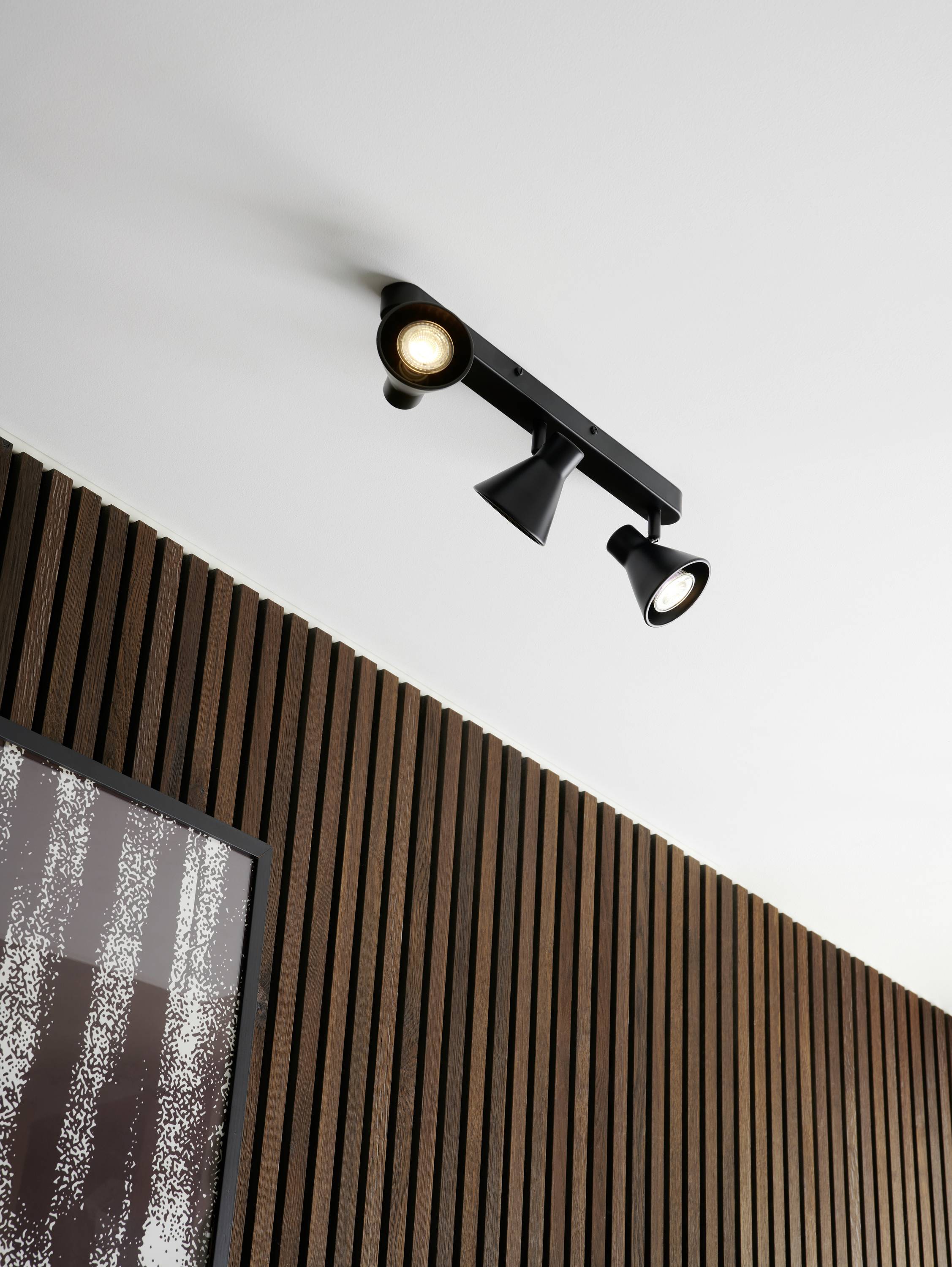 Nordlux Eik 3 45780103 Wandleuchte GU10 Schwarz