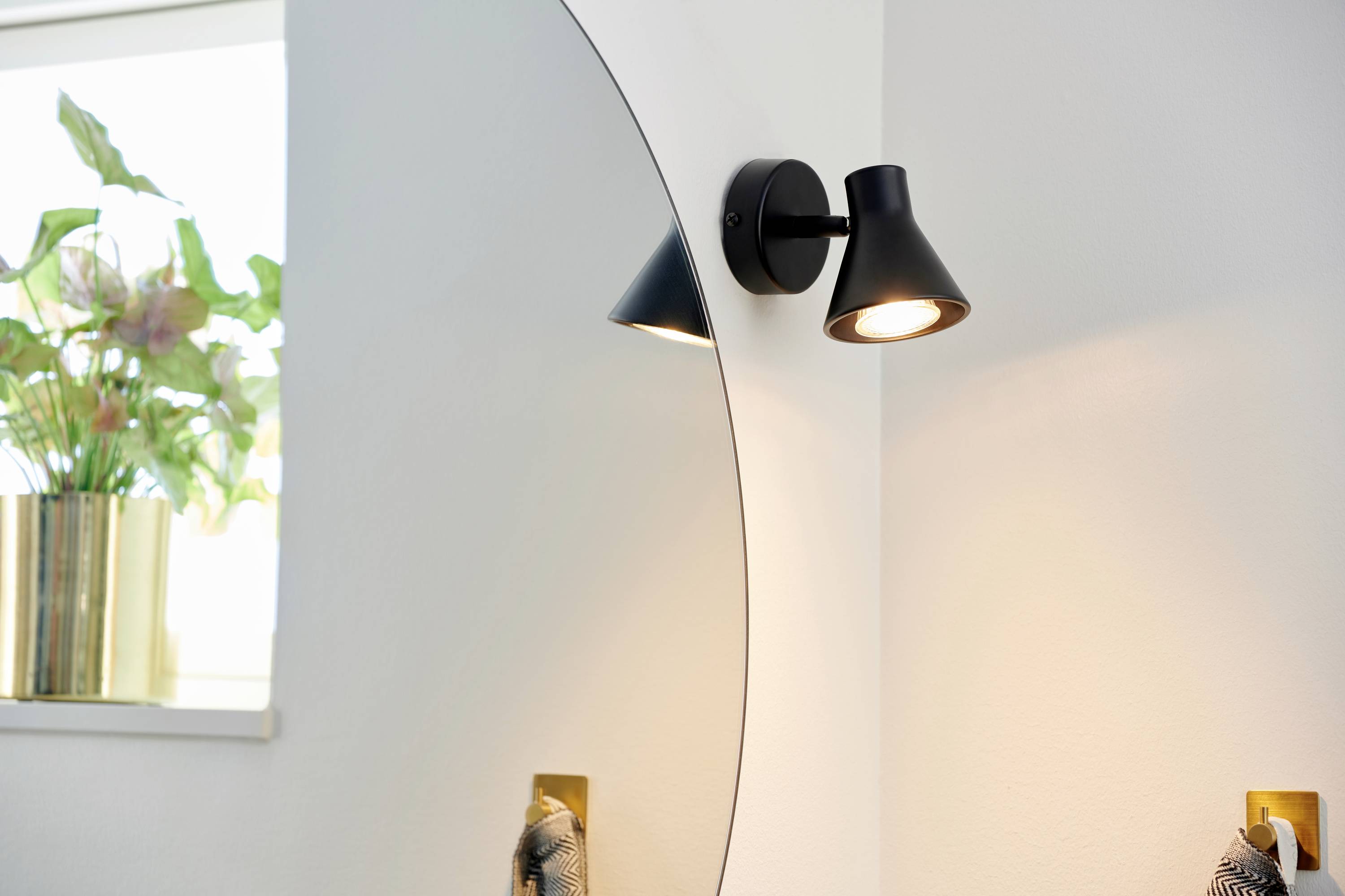 Nordlux Eik 45761003 Wandleuchte GU10 Schwarz