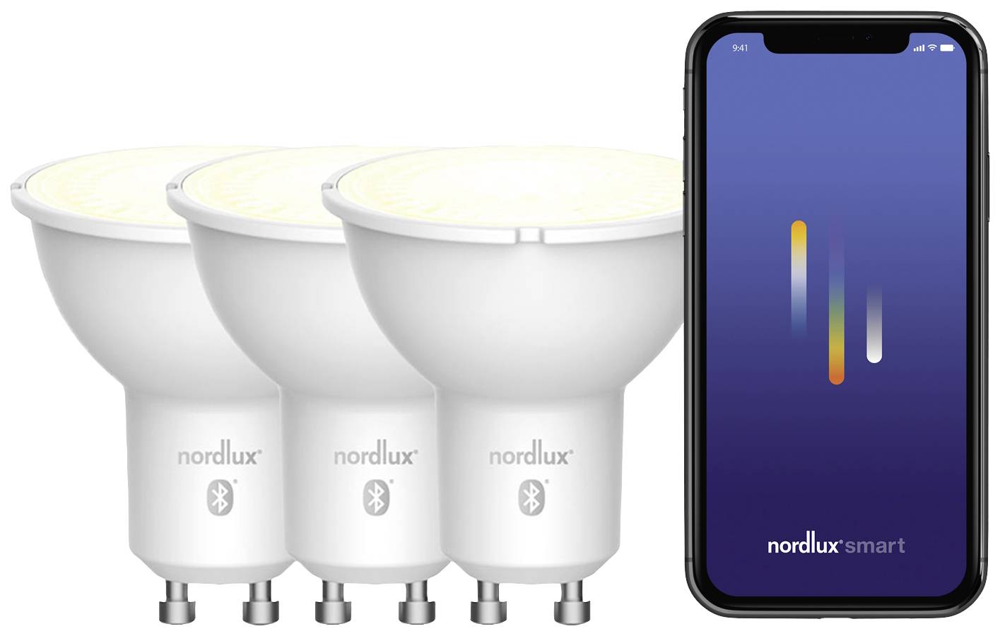 Nordlux 2270031000 LED EEK F (A - G) GU10 Reflektor 4.8W Warmweiß bis Kaltweiß 3St.