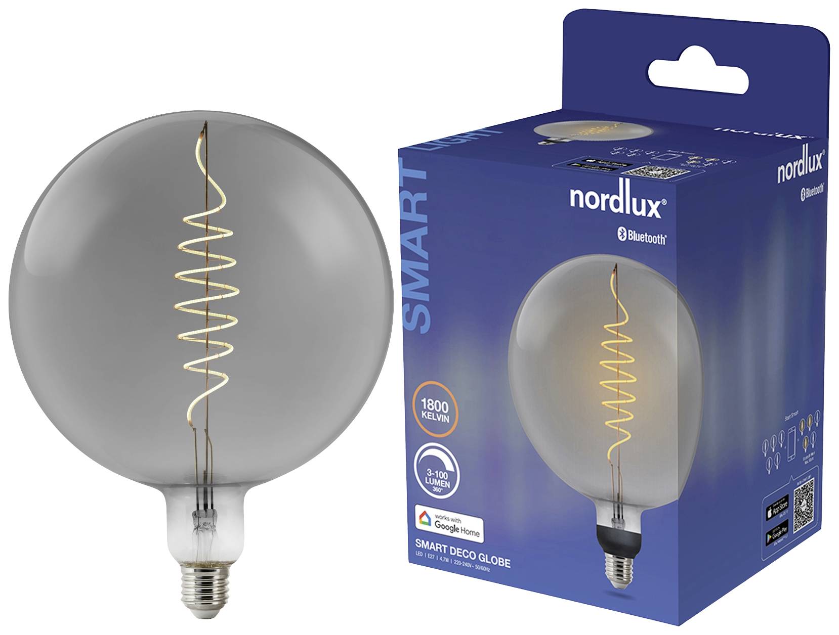 Nordlux 2280032747 LED E27 Globeform 4.70W smoke 1St.