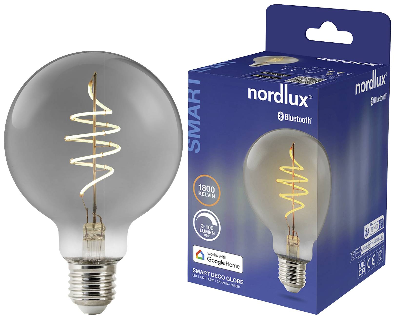 Nordlux 2280162747 LED E27 Globeform 4.70W smoke 1St.
