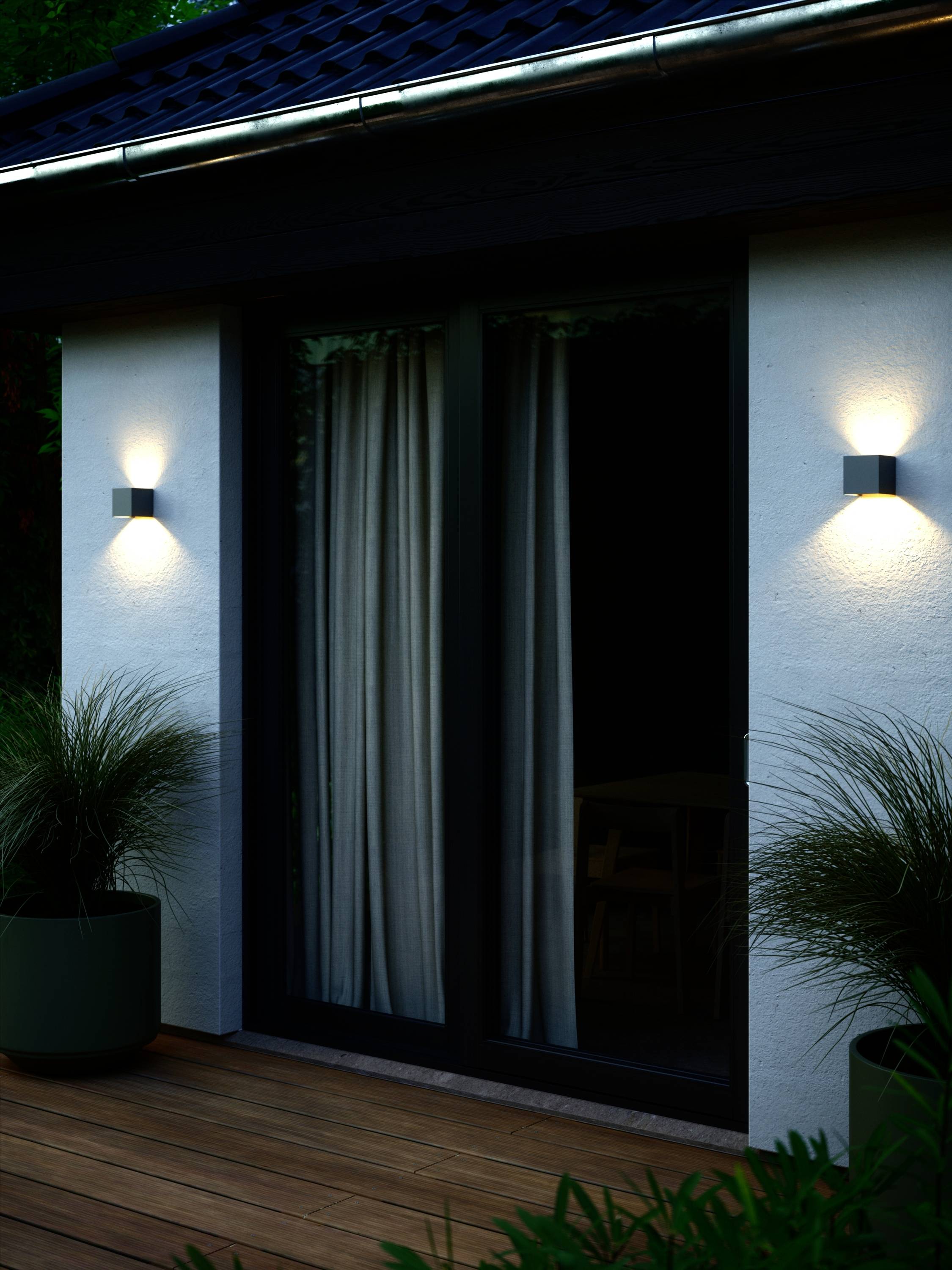 Nordlux Milda kubi 2418331050 LED-Außenwandleuchte 4.90W LED-Modul Anthrazit