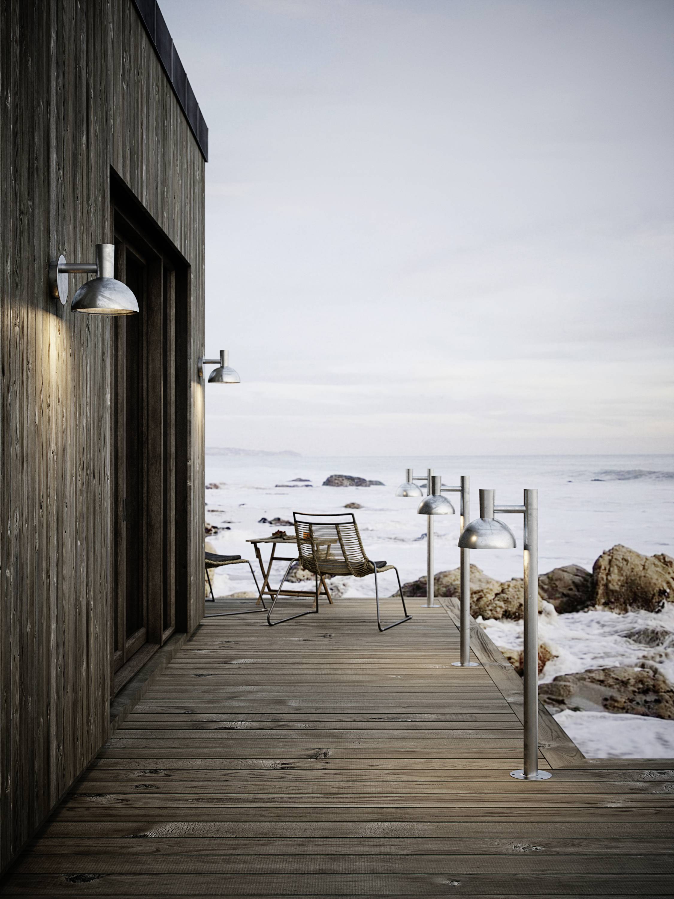 Nordlux 2118108031 Arki 100 Pollerleuchte E27 Verzinkt