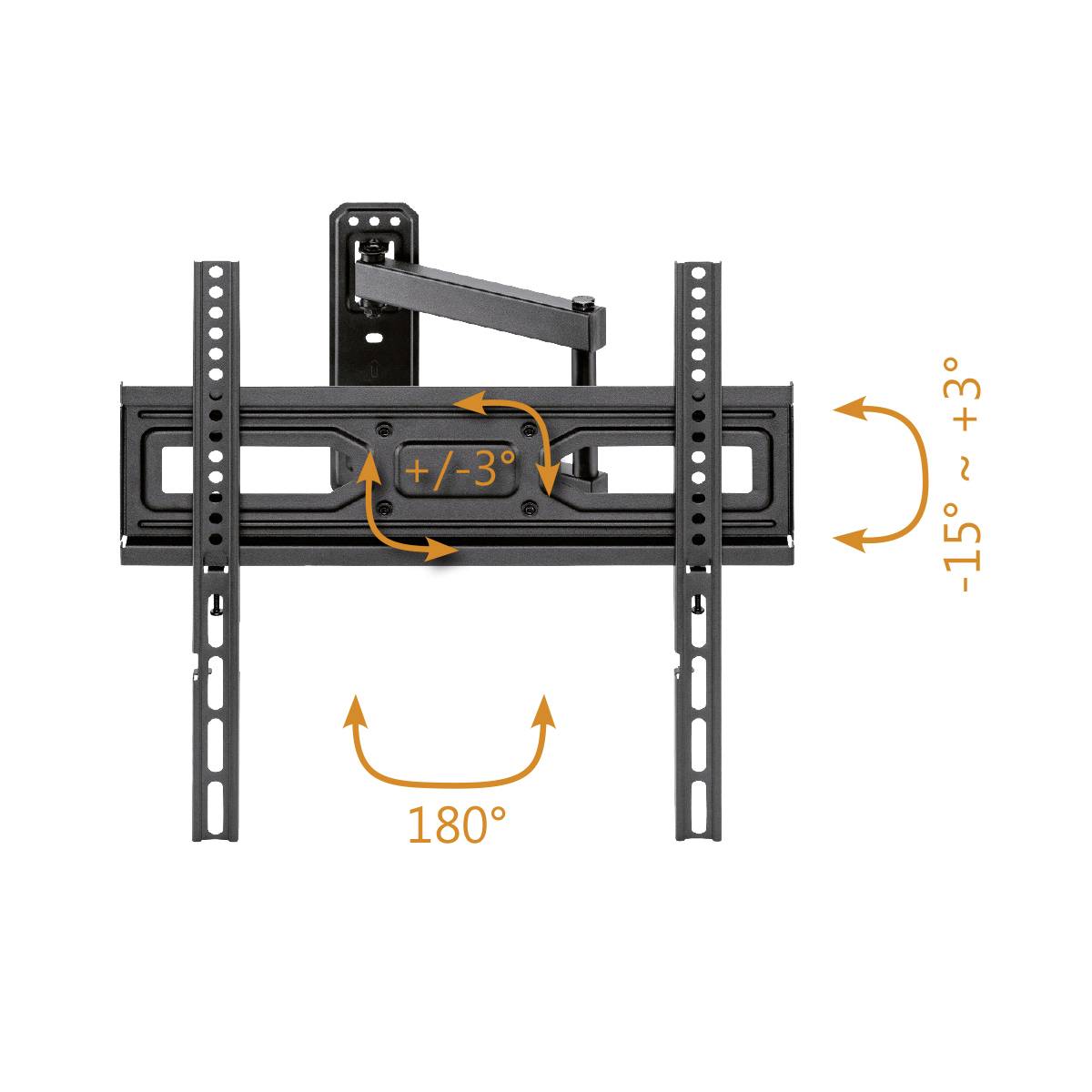 My Wall H26-1AL TV-Wandhalterung Neigbar, Variabler Wandabstand 81,3cm (32") - 139,7cm (55") Neigbar, Höhenverstellbar