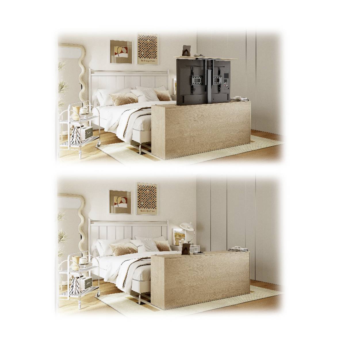 My Wall HP63AL TV-Lift-Halterung für Google Home, Höhenverstellbar, Motorisiert, Mit Fernbedienung 81,3cm (32") - 139,7cm (55")