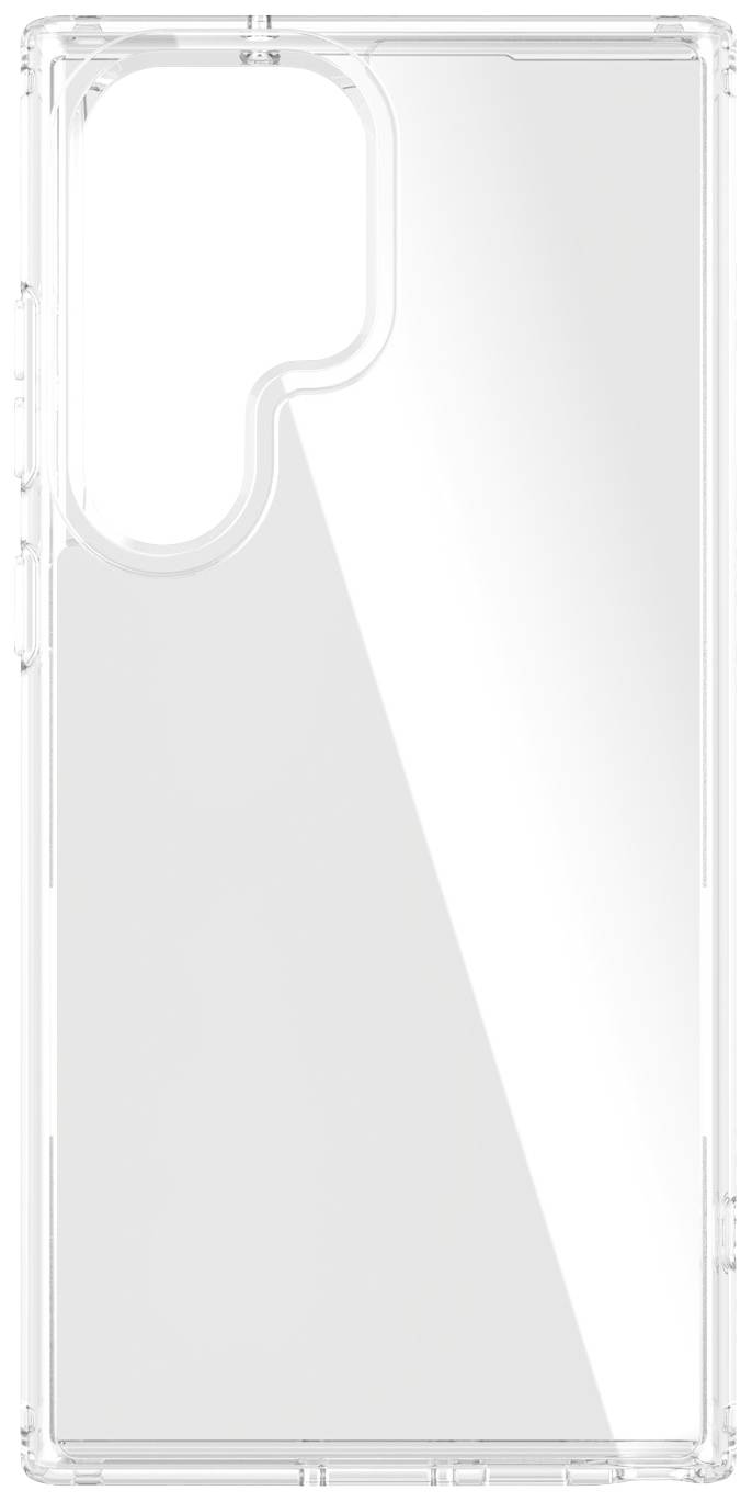 Durchsichtige Handyhülle mit minimalistischem Design und Aussparung für Kamera.