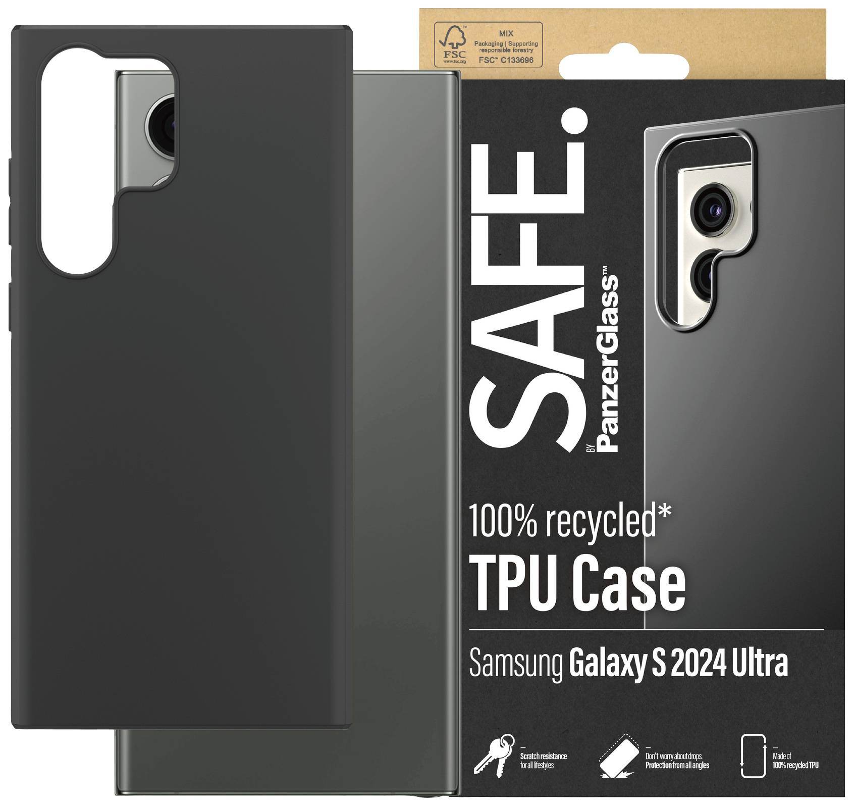 PanzerGlass TPU Backcover Samsung Galaxy S24 Ultra Schwarz SAFE95677