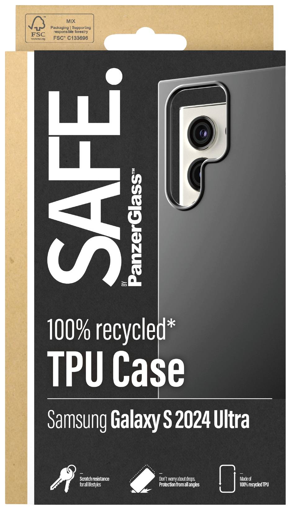 PanzerGlass TPU Backcover Samsung Galaxy S24 Ultra Schwarz SAFE95677