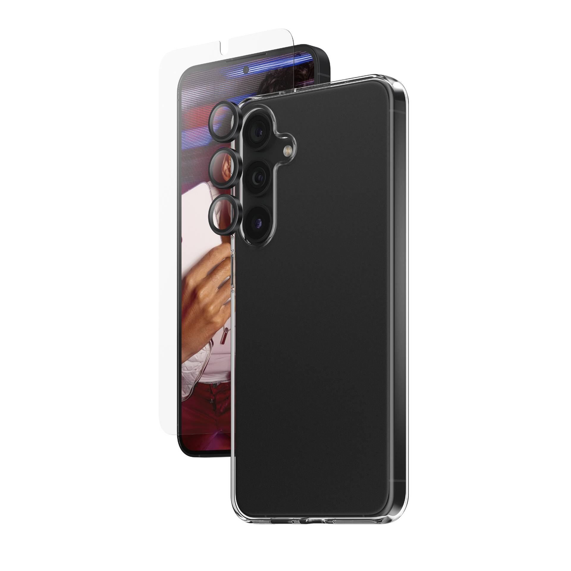 PanzerGlass 3-in-1 Bundle "Edge2Edge Glass + Case + Lens" Hülle + Schutzglas Set Samsung Galaxy S24 Plus BSAFE95673