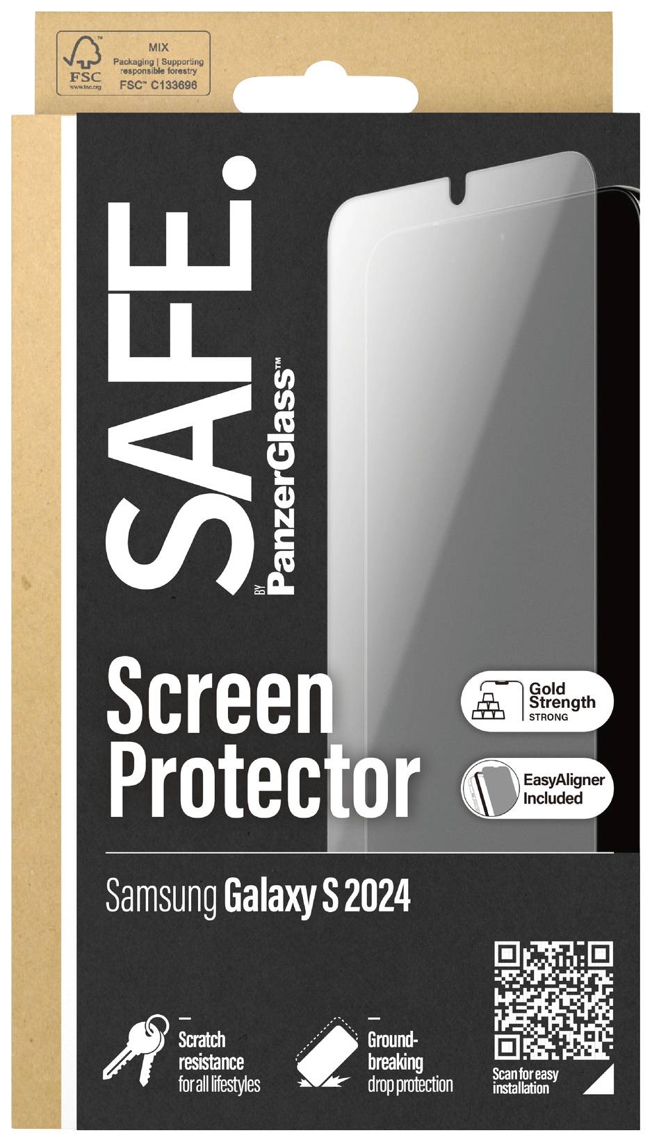 PanzerGlass "Re:Fresh Ultra-Wide Fit" Displayschutzglas Samsung Galaxy S24 1 St. Anti-Fingerprint SAFE95666