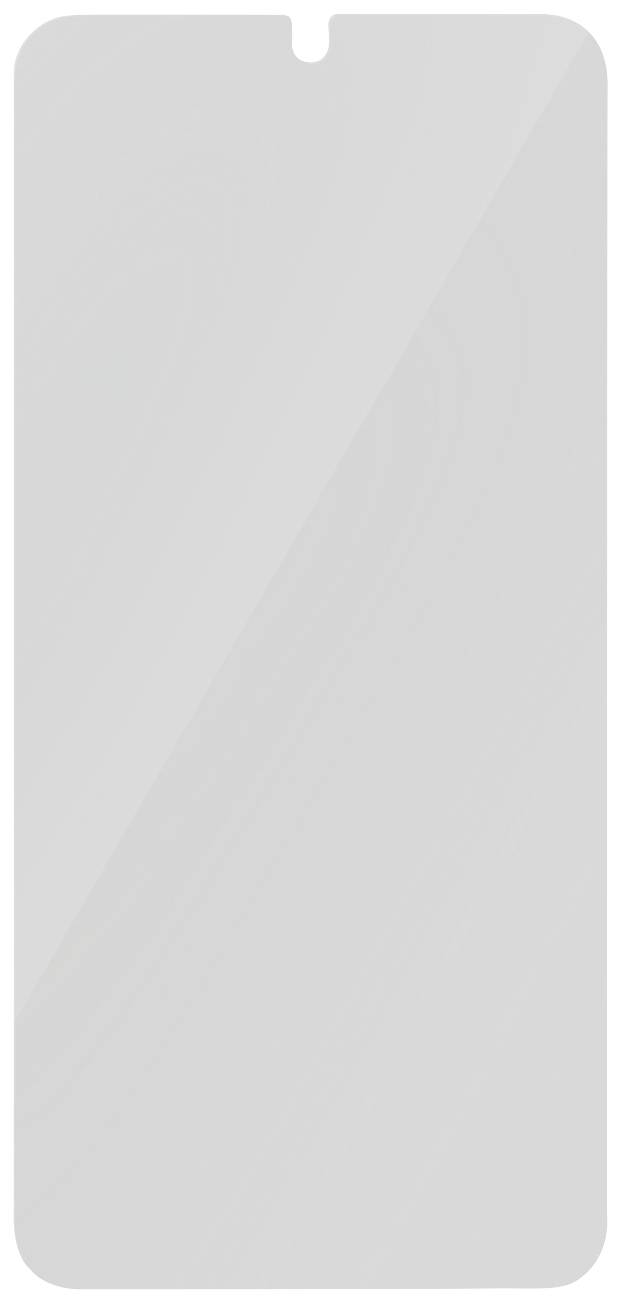 Ein leeres, hellgraues Rechteck, das ein generisches Smartphone-Display ohne sichtbare Inhalte darstellt.