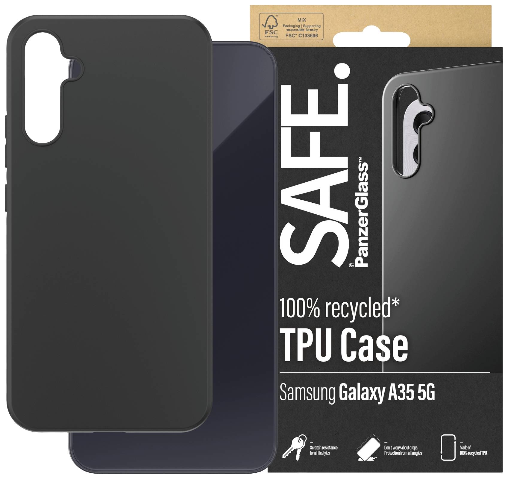 SAFE. by PanzerGlass Case Samsung A35 5G, Black