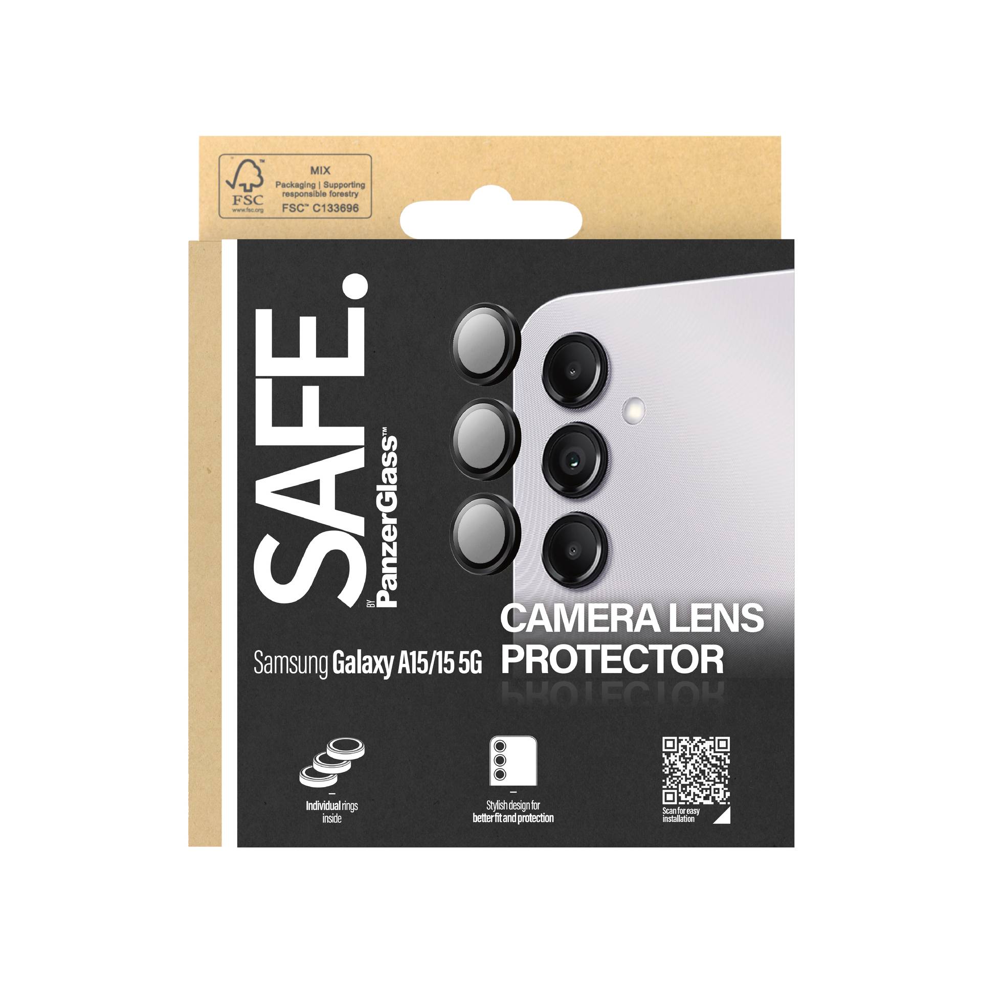 PanzerGlass "Hoops" Kameraschutzglas Samsung Galaxy A15, Galaxy A15 5G 1 St. SAFE95681