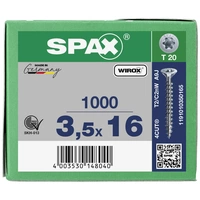 SPAX 1191010350165 Holzschraube 3.5mm 16mm T-STAR plus Stahl WIROX 1000St. SPAX 1191010350165 Holzschraube 3.5mm 16mm T-STAR plus Stahl WIROX 1000St.
