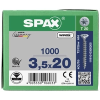 SPAX 1191010350205 Holzschraube 3.5mm 20mm T-STAR plus Stahl WIROX 1000St. SPAX 1191010350205 Holzschraube 3.5mm 20mm T-STAR plus Stahl WIROX 1000St.