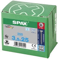 SPAX 1197000350203 Holzschraube 3.5mm 20mm T-STAR plus Edelstahl A2 200St. SPAX 1197000350203 Holzschraube 3.5mm 20mm T-STAR plus Edelstahl A2 200St.
