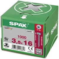 SPAX 0201010350165 Holzschraube 3.5 mm 16 mm T-STAR plus Stahl WIROX 1000 St. SPAX 0201010350165 Holzschraube 3.5 mm 16 mm T-STAR plus Stahl WIROX 1000 St.