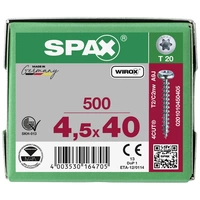SPAX 0201010450405 Holzschraube 4.5mm 40mm T-STAR plus Stahl WIROX 500St. SPAX 0201010450405 Holzschraube 4.5mm 40mm T-STAR plus Stahl WIROX 500St.