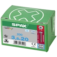 SPAX 0207000350203 Holzschraube 3.5mm 20mm T-STAR plus Edelstahl A2 200St. SPAX 0207000350203 Holzschraube 3.5mm 20mm T-STAR plus Edelstahl A2 200St.