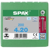 SPAX 0207000400203 Holzschraube 4mm 20mm T-STAR plus Edelstahl A2 200St. SPAX 0207000400203 Holzschraube 4mm 20mm T-STAR plus Edelstahl A2 200St.