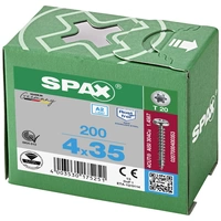SPAX 0207000400353 Holzschraube 4mm 35mm T-STAR plus Edelstahl A2 200St. SPAX 0207000400353 Holzschraube 4mm 35mm T-STAR plus Edelstahl A2 200St.