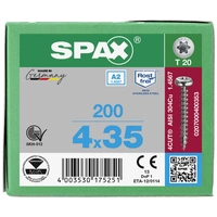 SPAX 0207000400353 Holzschraube 4mm 35mm T-STAR plus Edelstahl A2 200St. SPAX 0207000400353 Holzschraube 4mm 35mm T-STAR plus Edelstahl A2 200St.