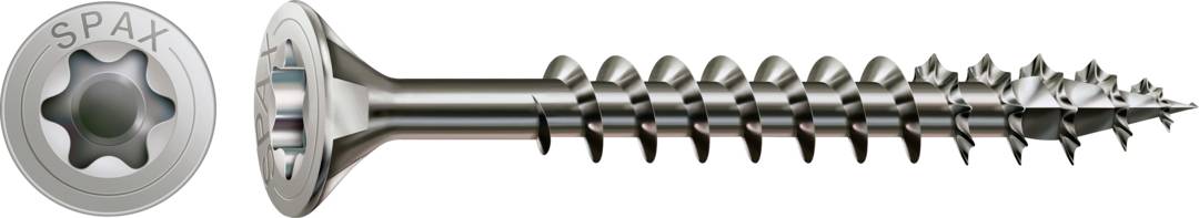 SPAX 1197000600803 Holzschraube 6mm 80mm T-STAR plus Edelstahl A2 100St.