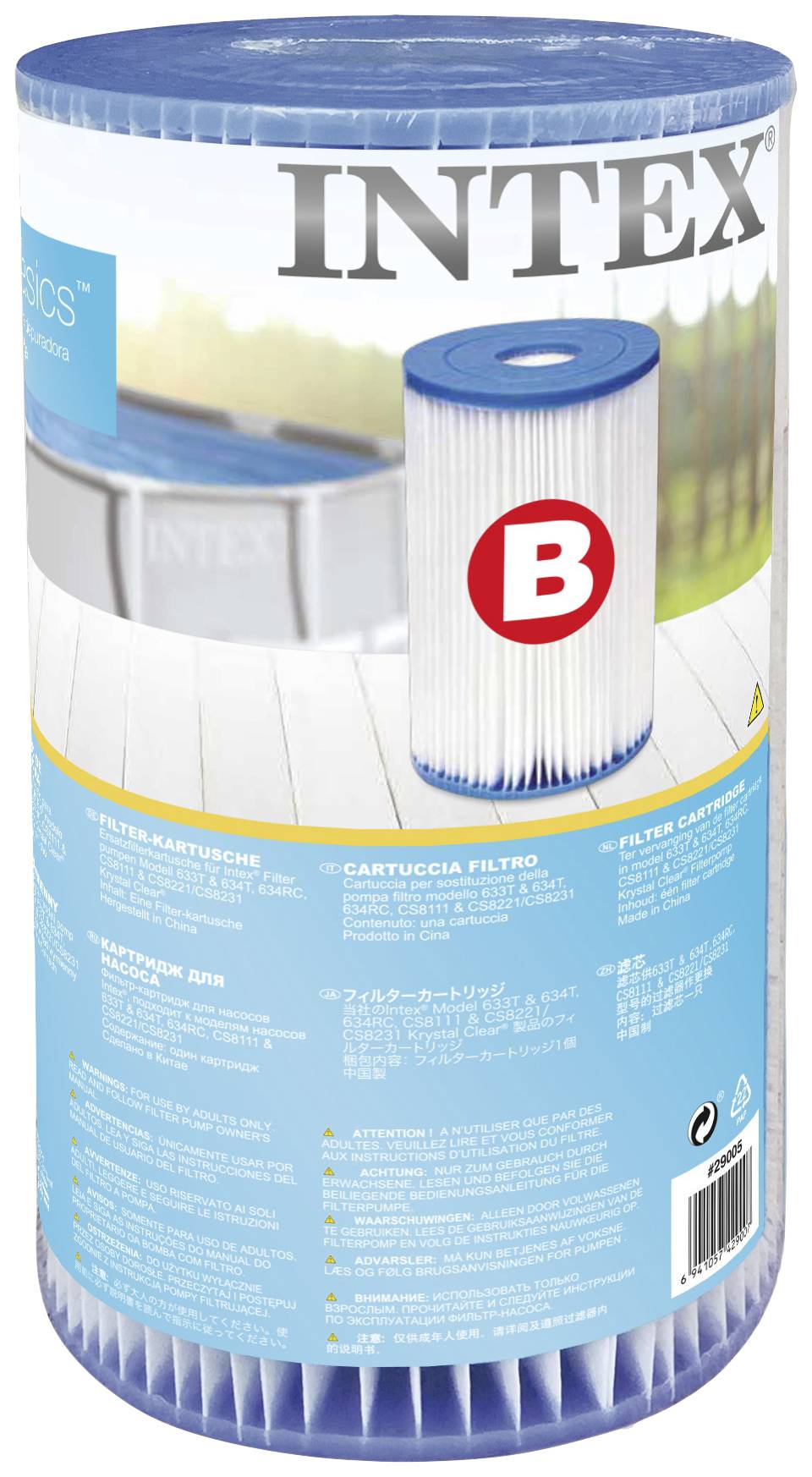Intex 29005 FILTER CARTRIDGE B