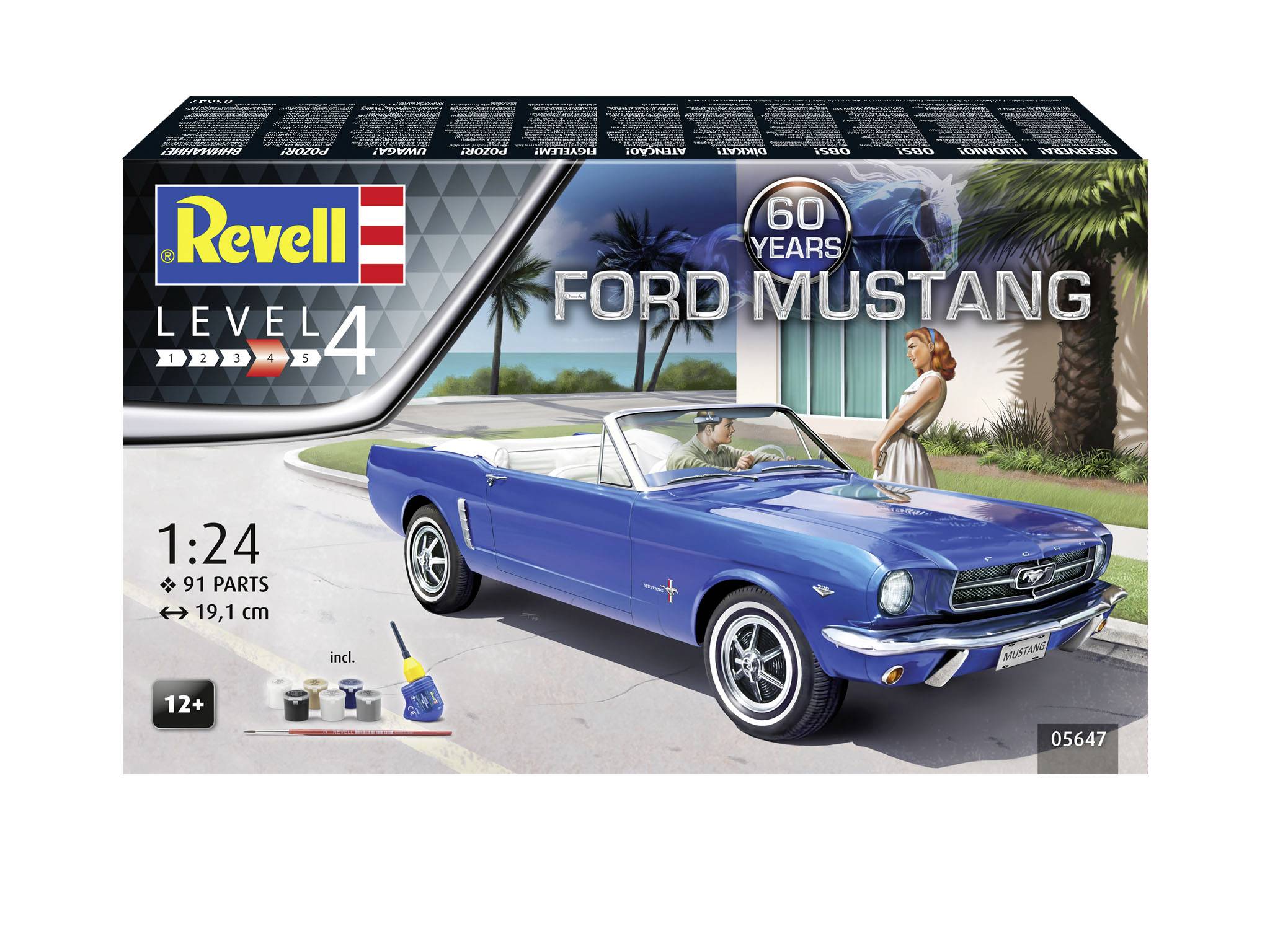 Revell 05647 60th Anniversary of Ford Mustang​ Automodell Bausatz 1:24