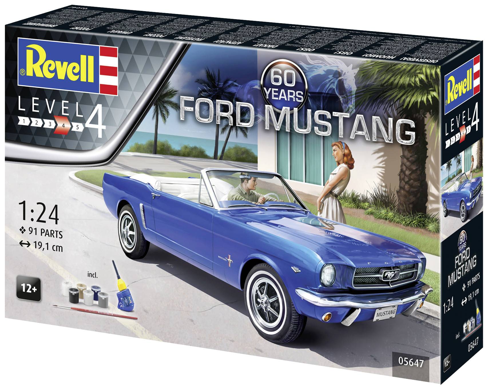 Revell 05647 60th Anniversary of Ford Mustang​ Automodell Bausatz 1:24