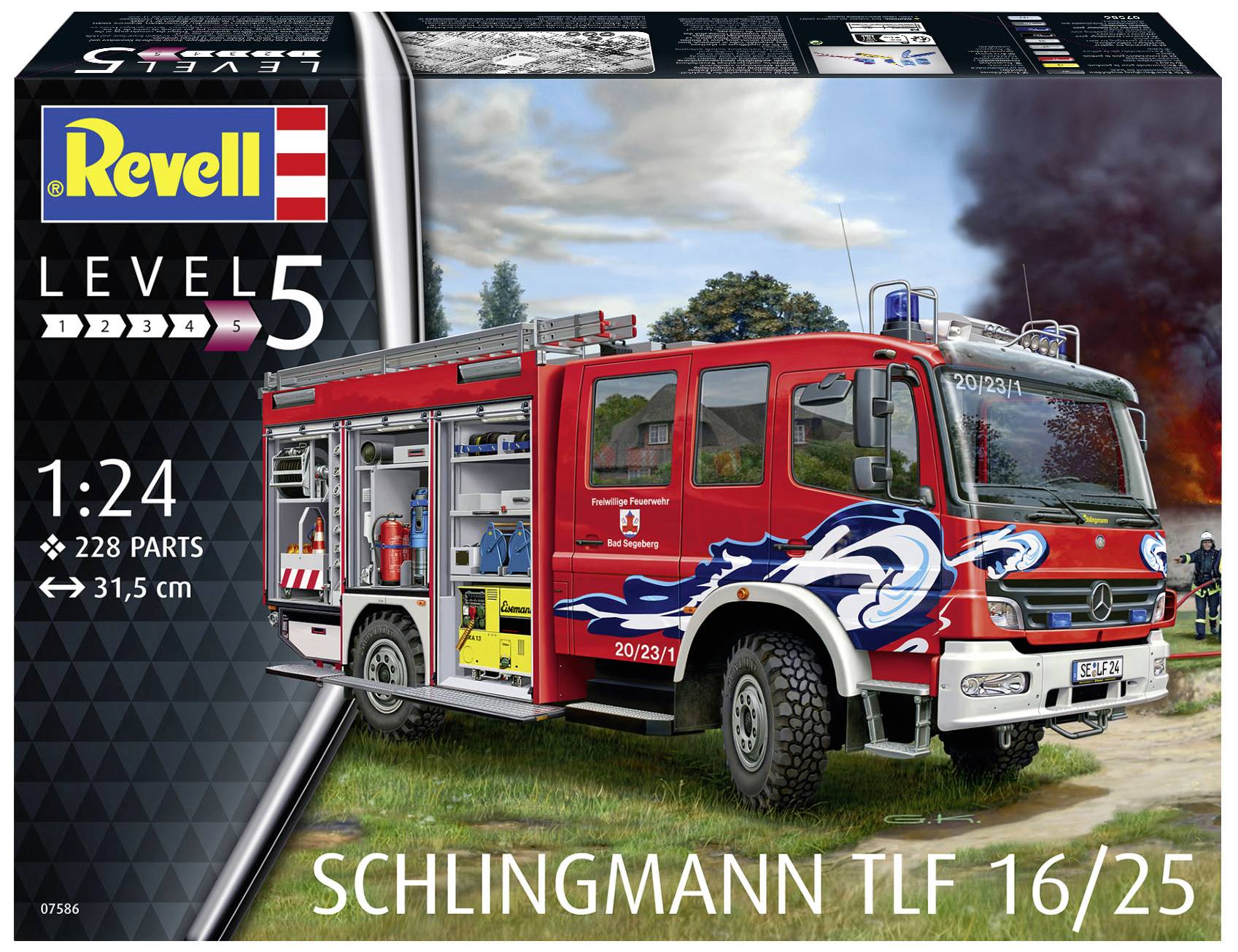Revell 07586 Schlingmann TLF 16/25 Feuerwehrauto Bausatz 1:24