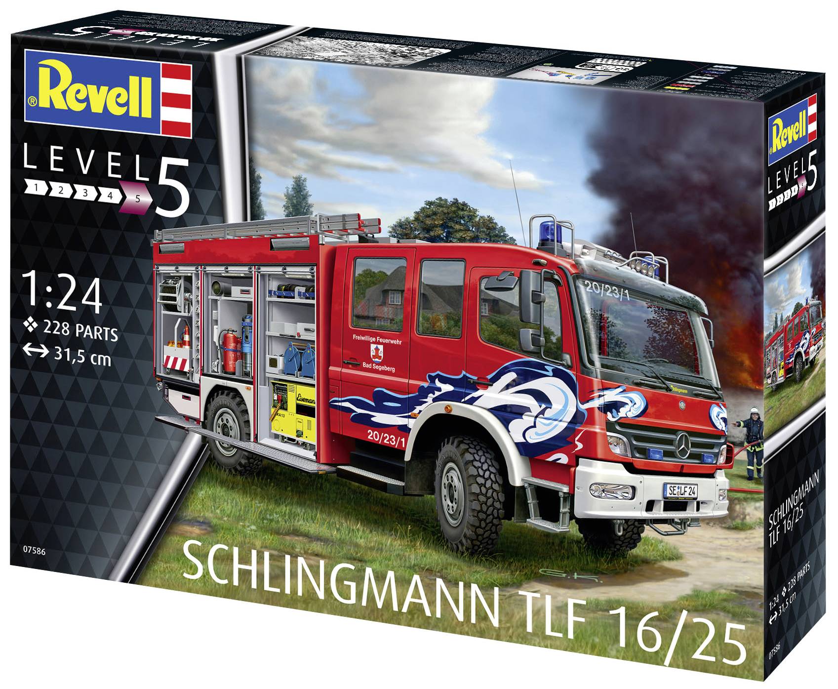 Revell 07586 Schlingmann TLF 16/25 Feuerwehrauto Bausatz 1:24