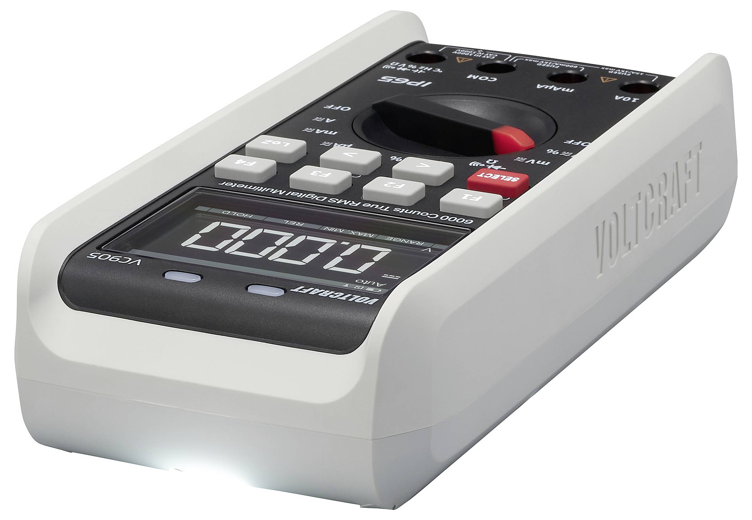 VOLTCRAFT VC905 Industrie-Multimeter kalibriert (DAkkS-akkreditiertes Labor) TRMS LoZ CAT III 1000 V, CAT IV 1000V transflektives