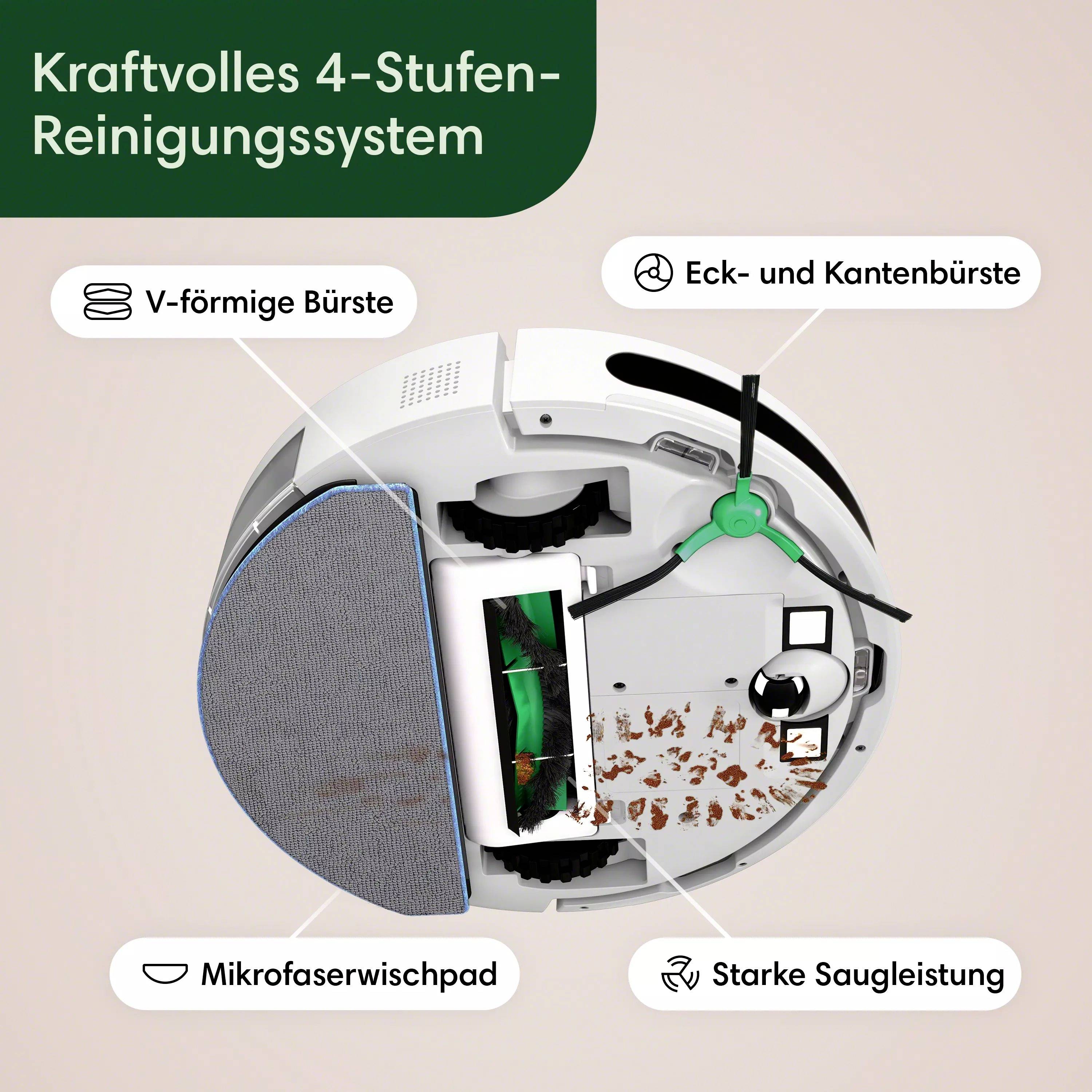 IRobot Combo Y0112 Saug-und Wischroboter Weiß App gesteuert, Sprachgesteuert, kompatibel mit Amazon