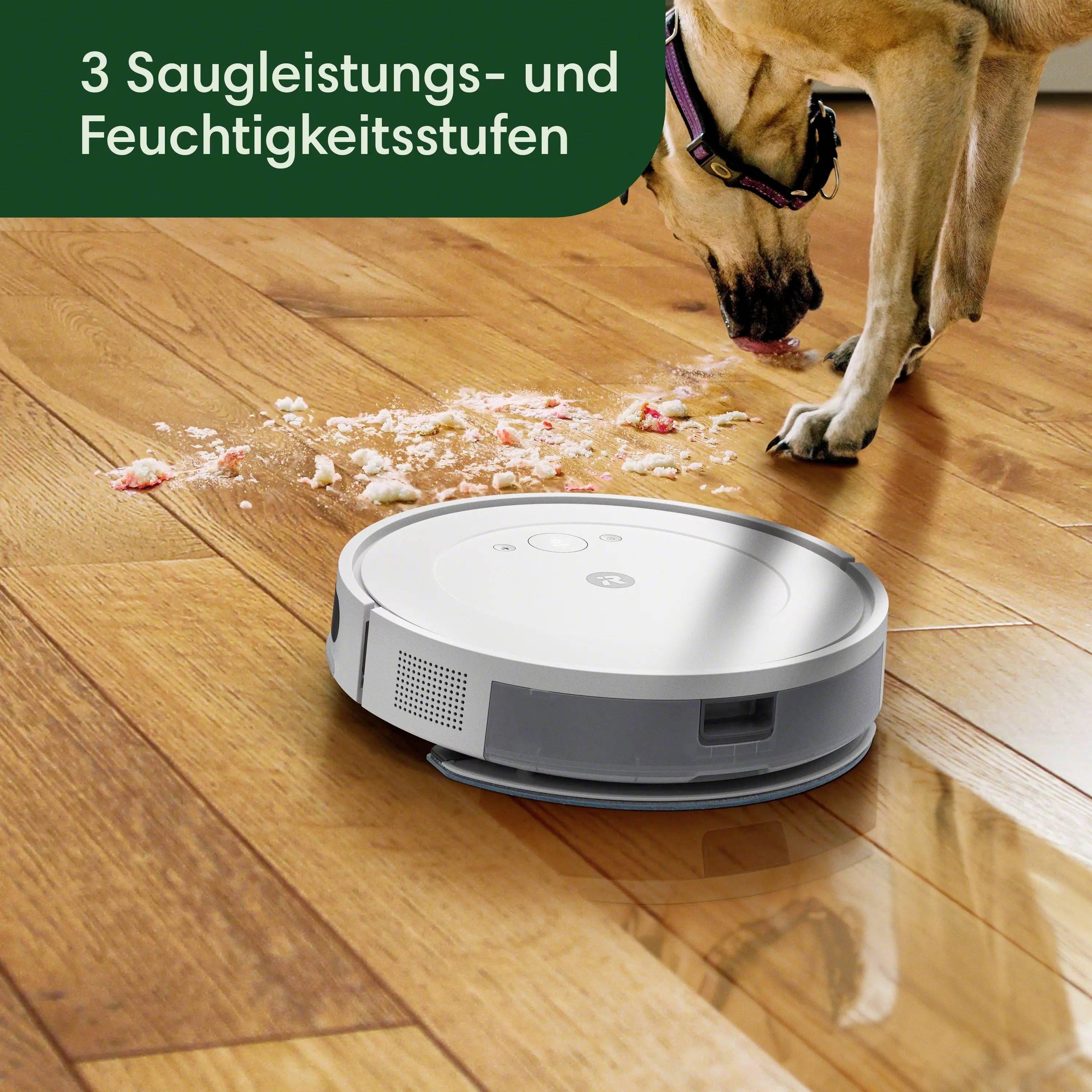 IRobot Combo Y0112 Saug-und Wischroboter Weiß App gesteuert, Sprachgesteuert, kompatibel mit Amazon