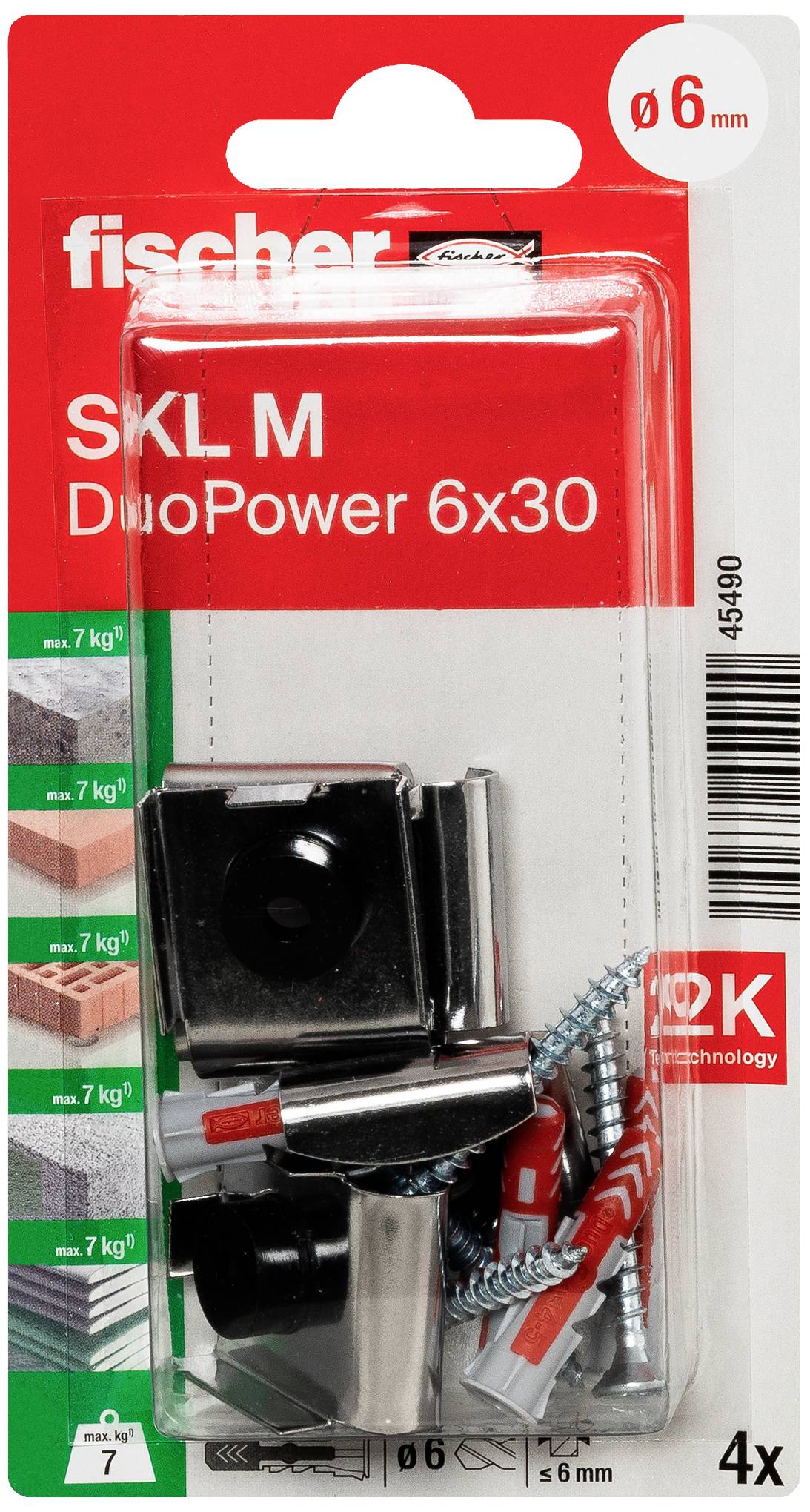 Fischer 045490 Spiegelbefestigung SKL M 30mm 1 Set