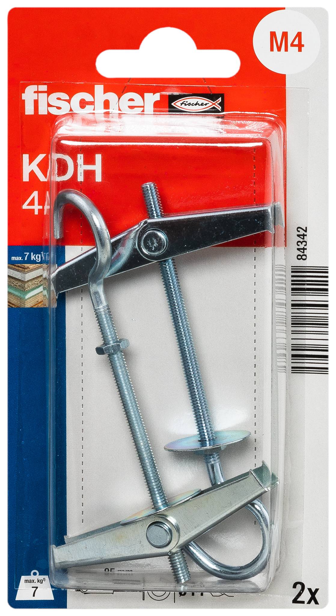 Metallhaken mit schraubenförmigem Endstück und einstellbarem Befestigungselement, häufig zur Befestigung an Wänden oder Decken verwendet.