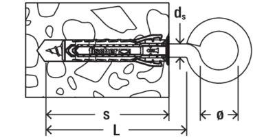 Fischer Ösenschraube GS 8 x 80 1 Set