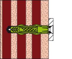 Ein grünes, pfeilförmiges Objekt liegt auf einem rot-weißen gestreiften Hintergrund, rechts ein schwarz-weißer Rand.