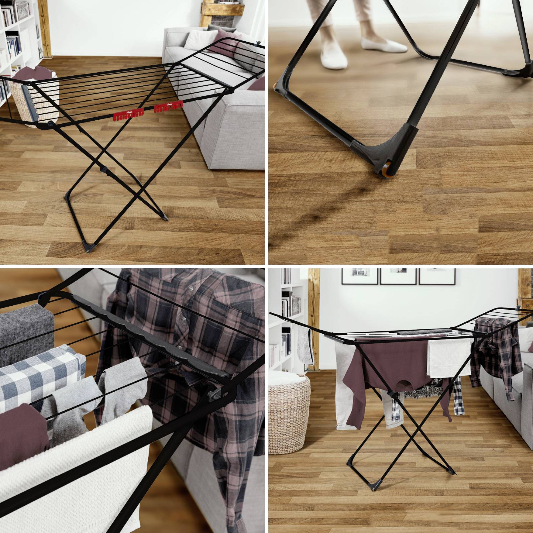 Vileda Wäscheständer Universal Ultimate Black Edition Trockenfläche: 18 m Schwarz 1 St. 174101