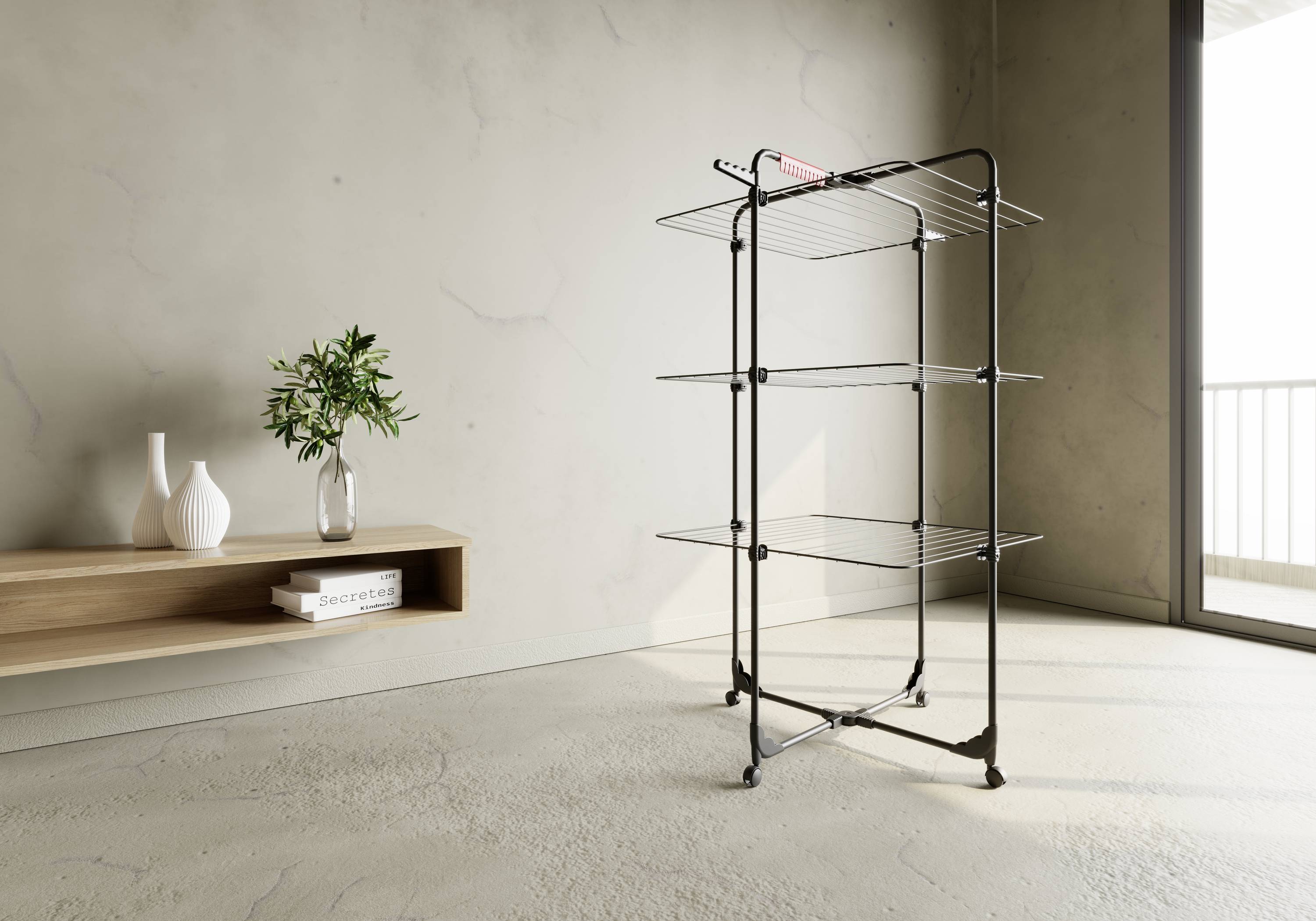 Vileda Wäscheständer MIXER 3 Ultimate Black Edition Trockenfläche: 30 m Schwarz 1 St. 174078