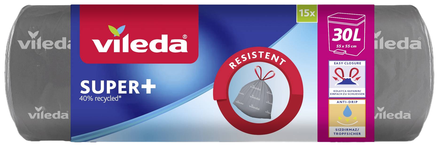 Vileda SUPER+ 30L 171448 Müllsack 30 l 15 St.